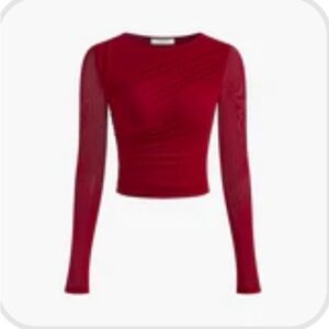Red Commense Jersey blouse- NWT- Small